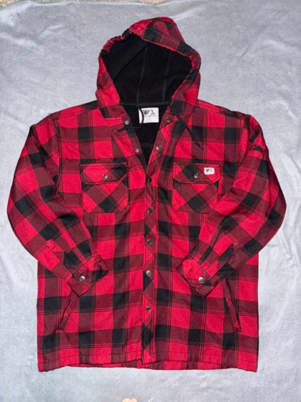 Share Wells Lamont Mens Twill Polar Fleece Buffalo Plaid Jacket Shacket